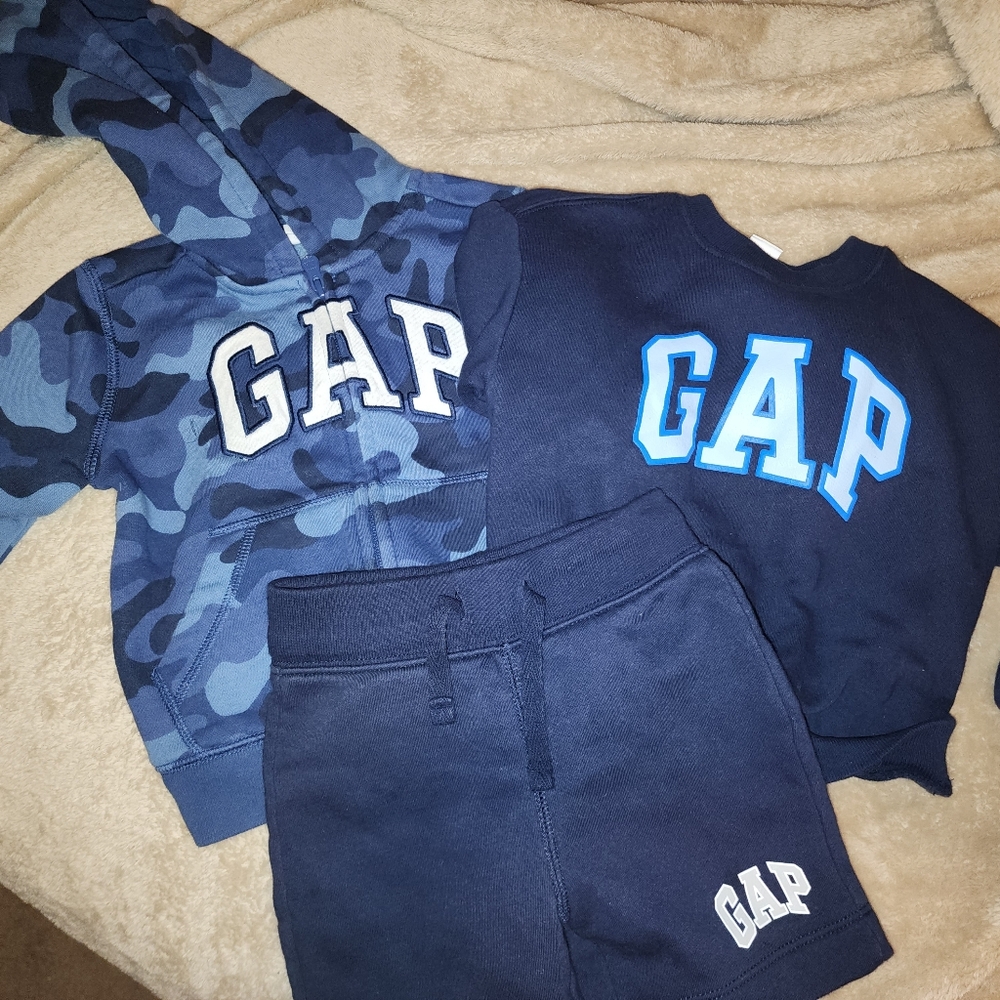 GAP Navy and Blue Camo Hoodie Set